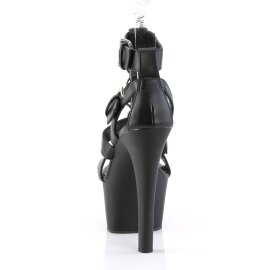 Pleaser ASPIRE-658 Sandali con Plateau Similpelle Nero