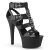 Pleaser ASPIRE-658 Sandali con Plateau Similpelle Nero