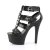 Pleaser ASPIRE-658 Sandali con Plateau Similpelle Nero