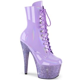 Pleaser BEJEWELED-1020-7 Stivaletti con Plateau Ologramma...
