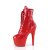 Pleaser BEJEWELED-1020-7 Stivaletti con Plateau Ologramma Strass Rosso