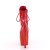Pleaser BEJEWELED-1020-7 Stivaletti con Plateau Ologramma Strass Rosso