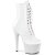Pleaser BEJEWELED-1020-7 Stivaletti con Plateau Ologramma Strass Bianco