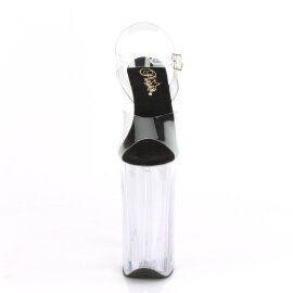 Pleaser BEYOND-008 Sandali con Plateau Trasparente Nero