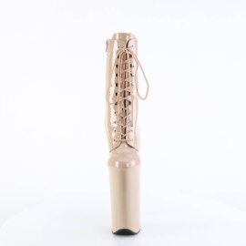 Pleaser BEYOND-1020 Stivaletti con Plateau Vernice Beige
