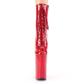 Pleaser BEYOND-1020 Stivaletti con Plateau Vernice Rosso