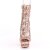 Pleaser BLONDIE-R-1008 Stivaletti con Plateau Paillettes Cromato Dorato Rosa