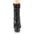 Pleaser BLONDIE-R-1009 Stivaletti con Plateau Paillettes Nero