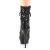 Pleaser BLONDIE-R-1020 Stivaletti con Plateau Paillettes Nero Rosso