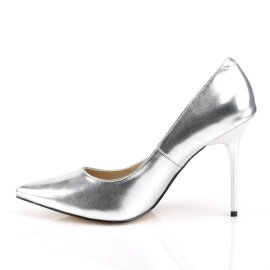 Pleaser CLASSIQUE-20 Décolleté Metallico Argento