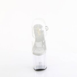 Pleaser CRAZE-808 Sandali con Plateau Trasparente