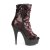 Pleaser DELIGHT-1008SQ Stivaletti con Plateau Paillettes Rosso