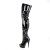 Pleaser DELIGHT-3027 Stivali Sopra Il Ginocchio Con Plateau Vernice Nero