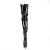 Pleaser DELIGHT-3027 Stivali Sopra Il Ginocchio Con Plateau Vernice Nero