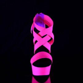 Pleaser DELIGHT-669UV Sandali con Plateau Neon Rosa