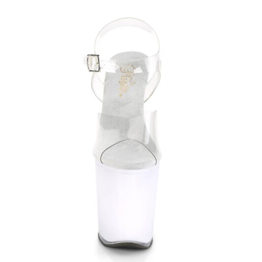 Pleaser DISCOLITE-808 Sandali con Plateau Trasparente Colorato