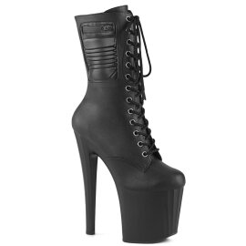 Pleaser ENCHANT-1040PK Stivali con Plateau Similpelle Nero