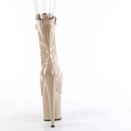 Pleaser ENCHANT-1041Stivali con Plateau Vernice Beige