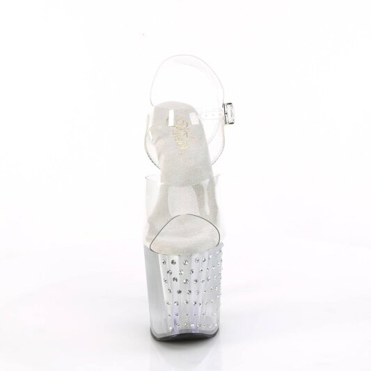 Pleaser ENCHANT-708T-LT Sandali con Plateau Trasparente Multicolore