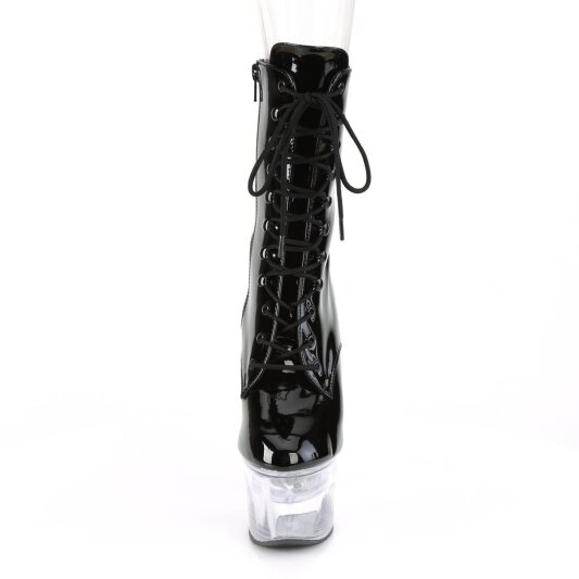 Pleaser FLASHDANCE-1020-7 Stivaletti con Plateau Vernice Nero Multicolore