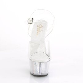 Pleaser FLASHDANCE-608CH Sandali con Plateau Trasparente...