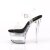 Pleaser FLASHDANCE-708 Sandali con Plateau Trasparente Nero