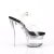 Pleaser FLASHDANCE-708 Sandali con Plateau Trasparente Nero