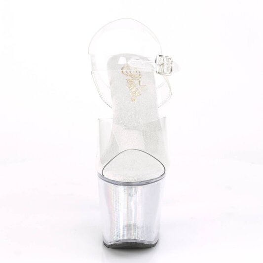 Pleaser FLASHDANCE-708SCH Sandali con Plateau Trasparente Multicolore