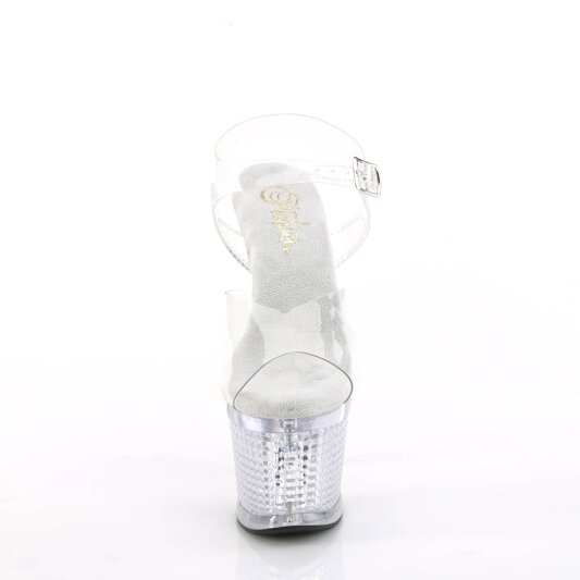 Pleaser FLASHDANCE-708SPEC Sandali con Plateau Trasparente Multicolore