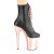 Pleaser FLAMINGO-1020 Stivaletti con Plateau Similpelle Cromato Dorato Rosa Nero