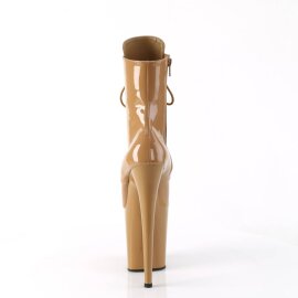 Pleaser FLAMINGO-1020 Stivaletti con Plateau Vernice Beige