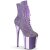 Pleaser FLAMINGO-1020CHRS Stivaletti con Plateau Strass Cromato Viola