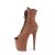 Pleaser FLAMINGO-1021FS Stivaletti con Plateau Camoscio Sintetico Marrone