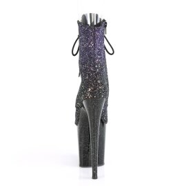 Pleaser FLAMINGO-1021OMBG Stivaletti con Plateau Glitter Viola