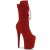 Pleaser FLAMINGO-1050FS Stivaletti con Plateau Camoscio Sintetico Rosso
