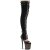 Pleaser FLAMINGO-3027 Stivali Sopra Il Ginocchio Con Plateau Camoscio sintetico Nero