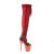 Pleaser FLAMINGO-3027 Stivali Sopra Il Ginocchio Con Plateau Camoscio sintetico Rosso