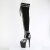 Pleaser FLAMINGO-3027SP Stivali Sopra Il Ginocchio Con Plateau Pitonato Nero