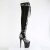 Pleaser FLAMINGO-3027SP Stivali Sopra Il Ginocchio Con Plateau Pitonato Nero