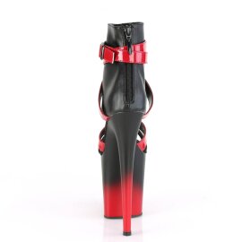 Pleaser FLAMINGO-800-15 Stivaletti con Plateau Similpelle Rosso Nero