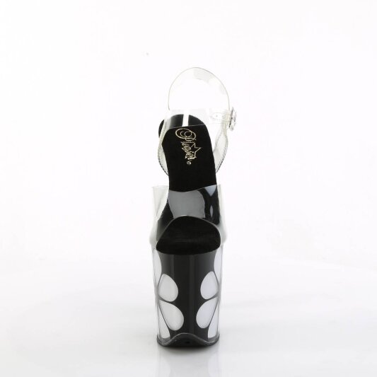 Pleaser FLAMINGO-808NLHS Sandali con Plateau Trasparente Nero