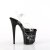 Pleaser FLAMINGO-808NLTG Sandali con Plateau Trasparente Nero