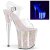 Pleaser FLAMINGO-808UVG Sandali con Plateau Neon Trasparente Rosa Chiaro