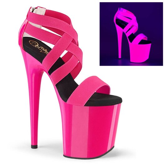 Pleaser FLAMINGO-869UV Sandali con Plateau Neon Rosa