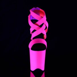 Pleaser FLAMINGO-869UV Sandali con Plateau Neon Rosa