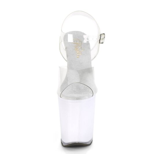 Pleaser ILLUMINATOR-808 Stivaletti con Plateau Trasparente Colorato