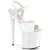 Pleaser NAUGHTY-809 Sandali con Plateau Vernice Bianco