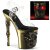 Pleaser RAPTURE-808-LT Sandali con Plateau Trasparente Dorato