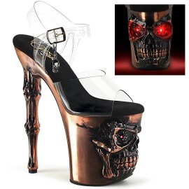 Pleaser RAPTURE-808-LT Sandali con Plateau Trasparente...
