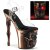 Pleaser RAPTURE-808-LT Sandali con Plateau Trasparente Dorato Rosa